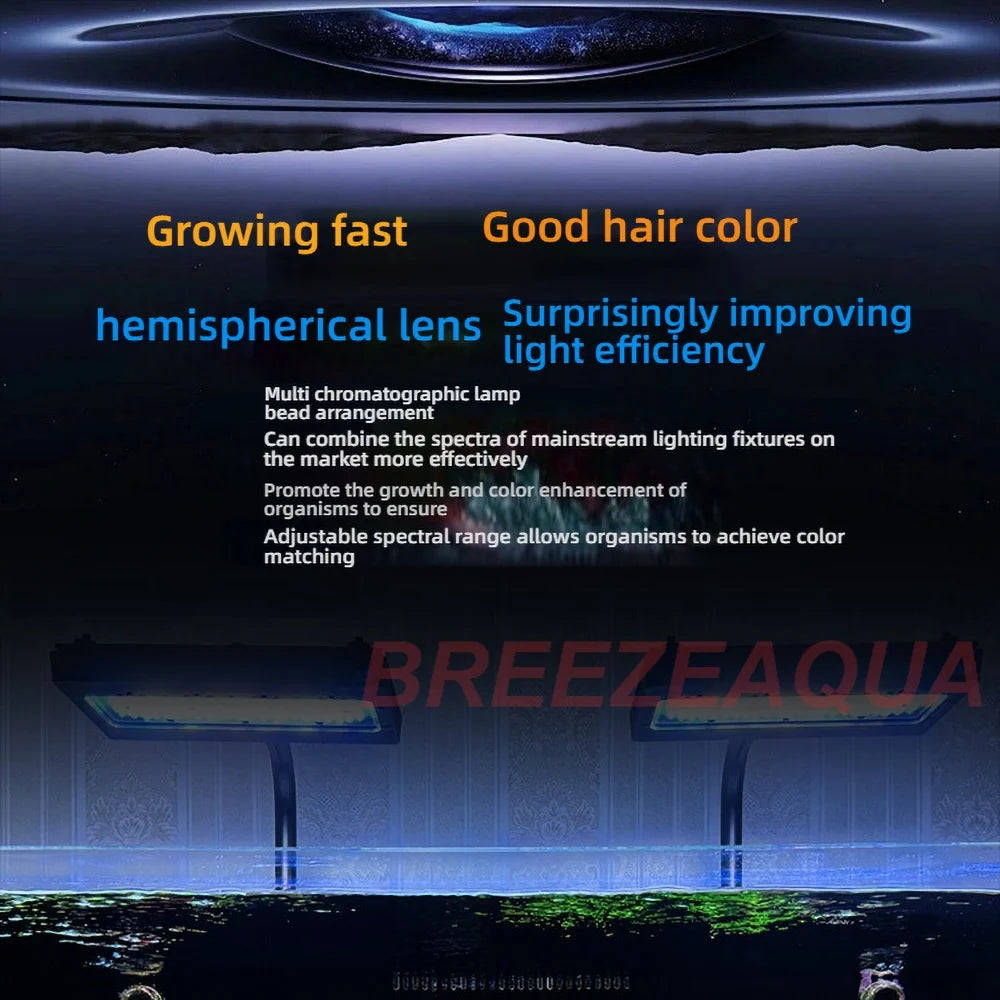 A8pro Blue II Max  240W Full Spectrum WiFi APP Controlled Coral LED Light Reef Marine Aquarium Light with CREE LED Beads