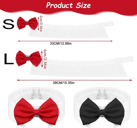 Bow Tie Cat Collar, Dog Cat Tuxedo Collar, Cat Wedding Bowtie, Adjustable Formal Collar Neck Tie, Formal Pet Cats Necktie for Ca