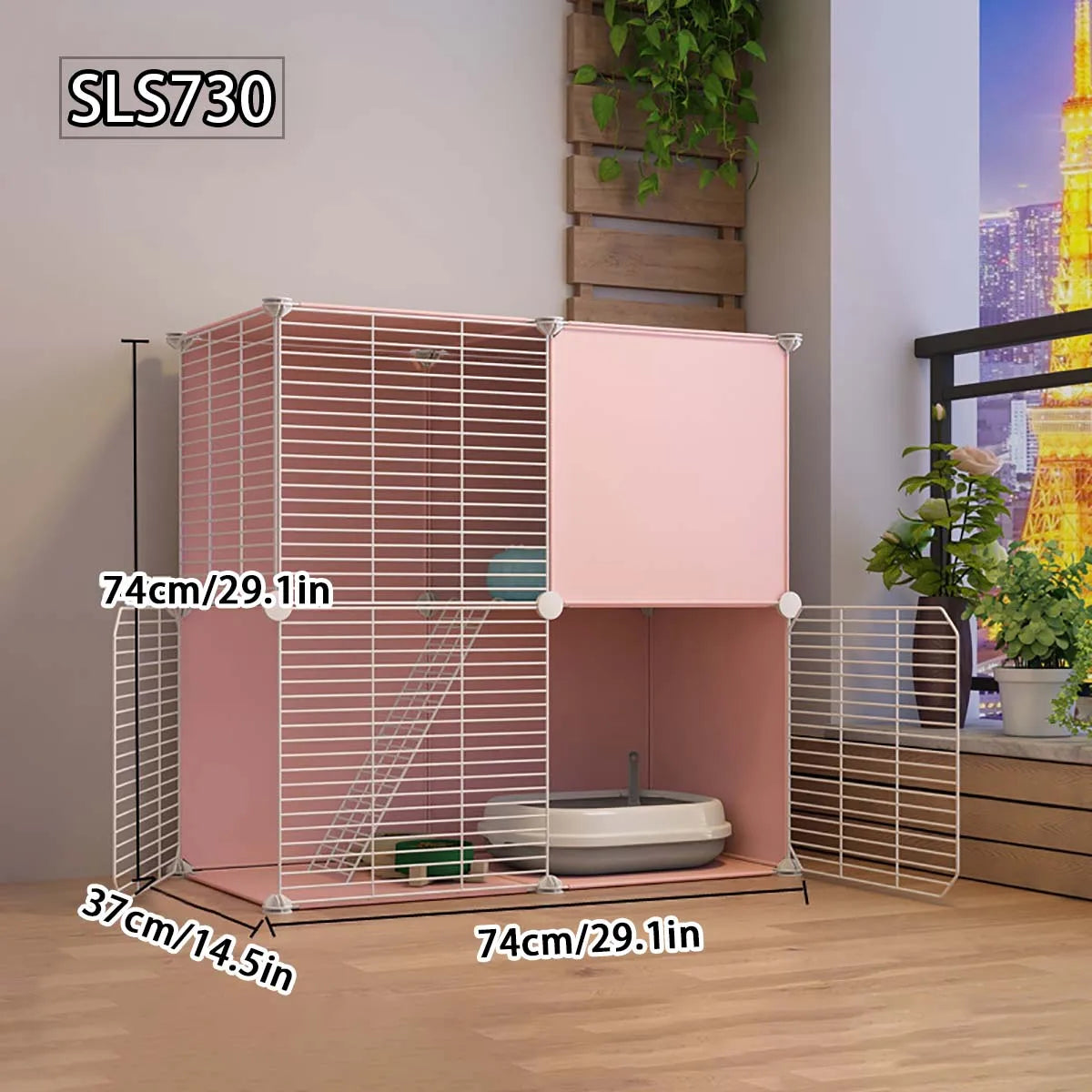 Cat Cage for Home Use, Indoor Free Space Cat House, Cat Shelter, Cat Nest, Pet Cage, Three-Story Small Cat Villa - Play Paws Toys