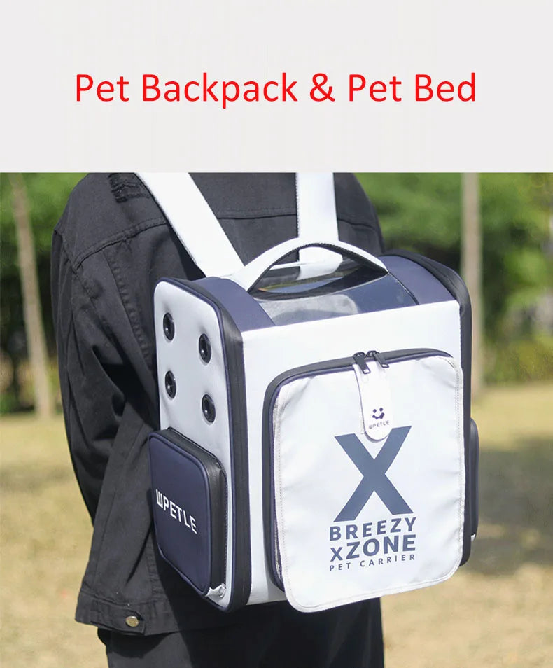 Portable Astronaut Travel Bag, Breathable Space Capsule, Expandable Carrier, Pet Backpack for Cat and Dog - Play Paws Toys