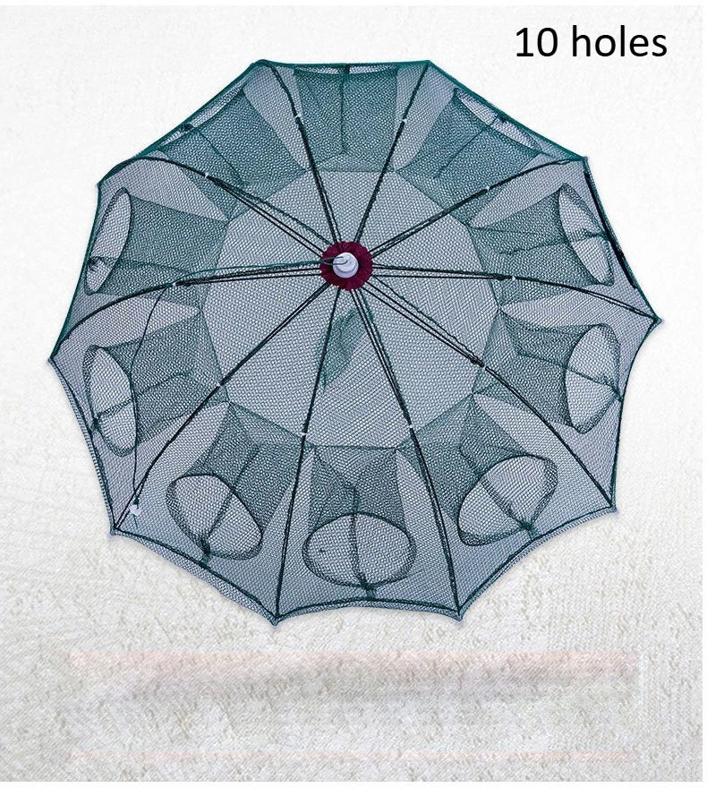 Automatic Multi-specification Fishing Net Umbrella Round Thickened Skeleton Folding Fishing Net Fishing Gear Fishing Accessories
