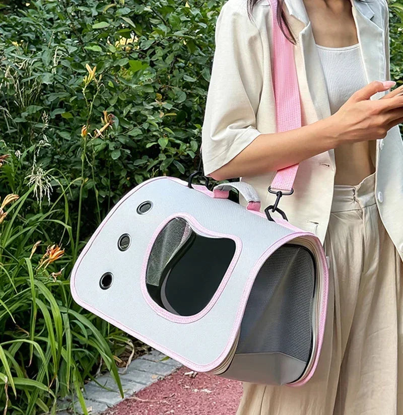 Premium Portable Foldable Breathable Pet Carrier Bag Lightweight for Small Dogs Cats Outdoor Cat Kitten Shoulder Carrying Bag - Play Paws Toys