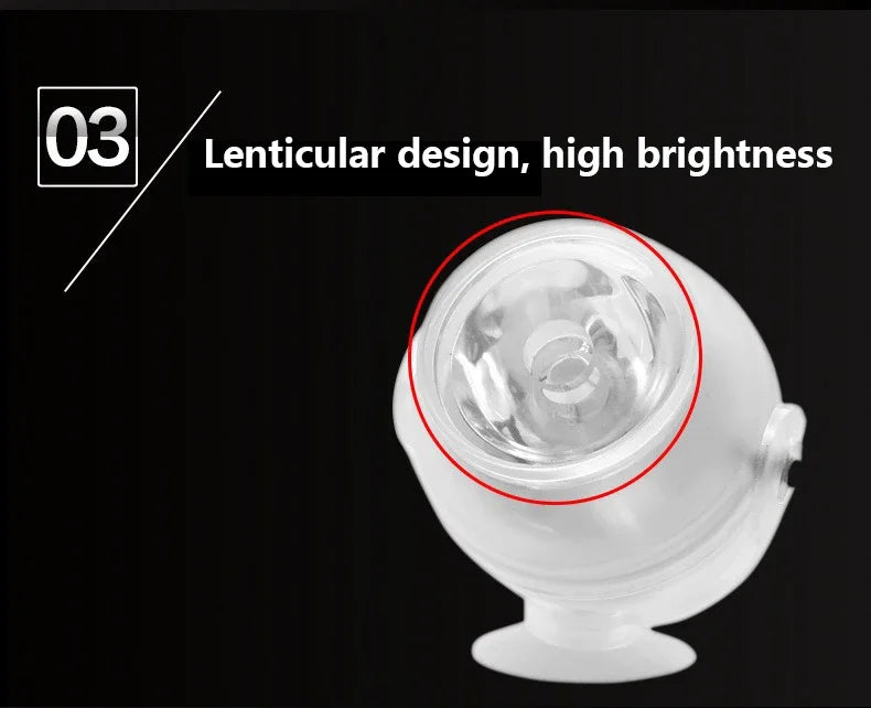 LED Aquarium Spotlight Saving Power But High Brightness Seven Gradient Night Light Various Angles Exposure USB Waterproof Diving