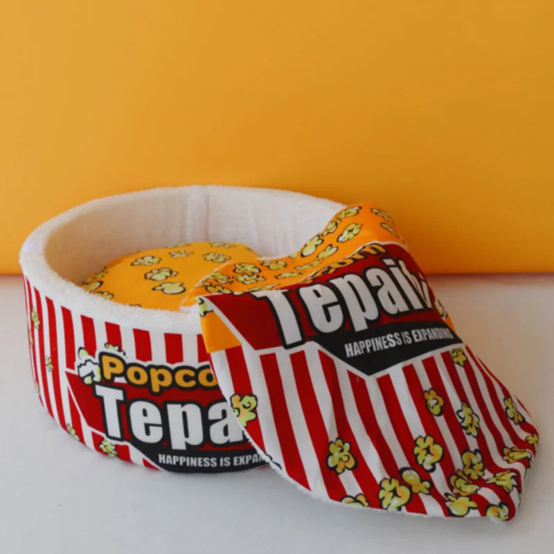 New Cat Nest Closed Sense of Security Winter Warm Popcorn Sleep Nest Winter Cat Sleeping Pet Supplies - Play Paws Toys