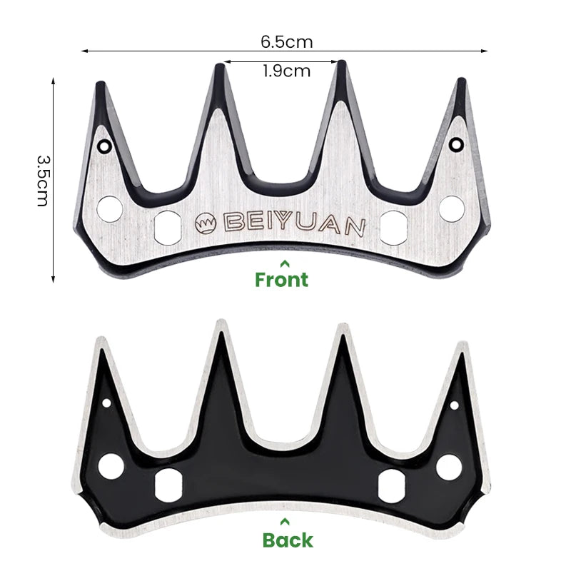 BEIYUAN 4 Tooth Blade Sheep Shears Convex Comb Cutter Shearing Clipper For Sheep Clipper Shears Scissorsd 1/2/4Pcs