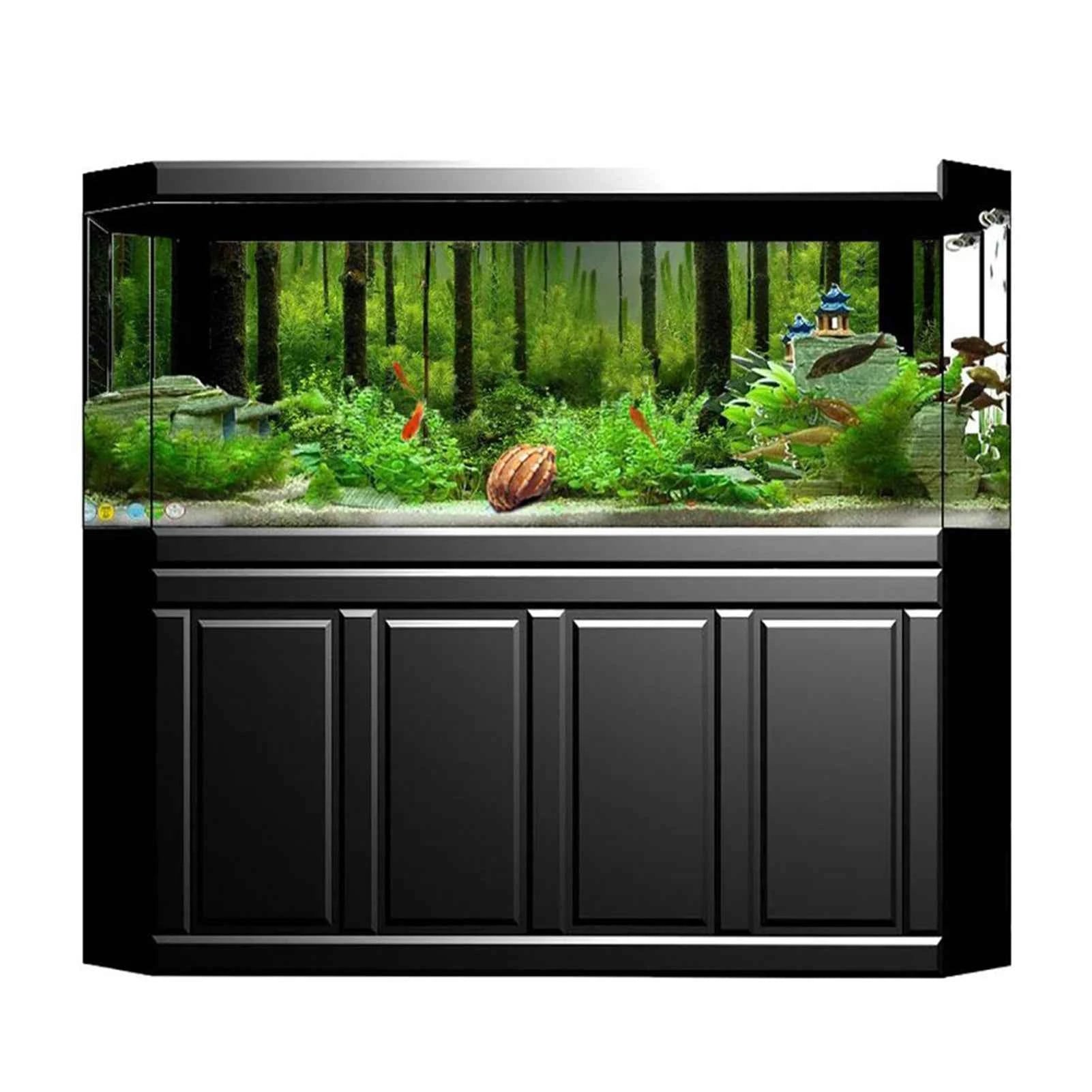 PVC Adhesive Underwater Forest Tank Background Poster Backdrop Waterproof Decoration Paper