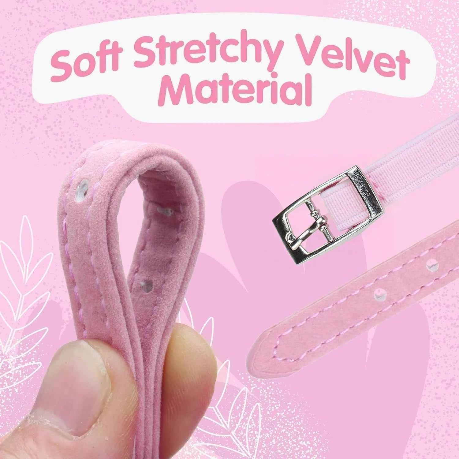 Personalized Heart Shaped Cat Collar With Bell Safety Elastic Adjustable Collar Soft Velvet Cat Crystal Collar for Kitten Puppy
