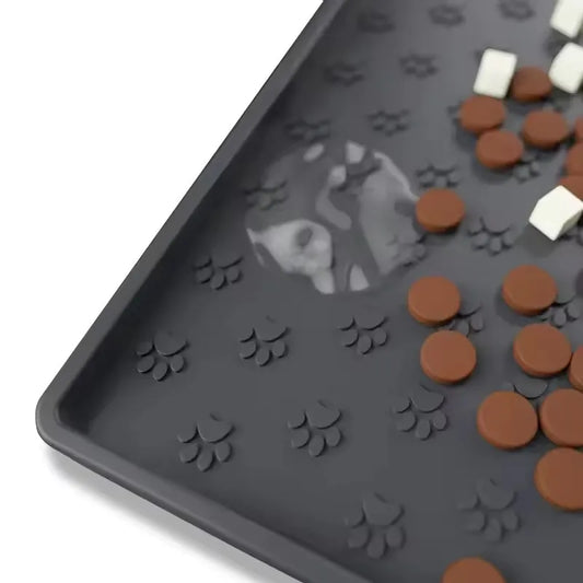 Pet Placemat Cat Dog Drinking Feeding Placemat Feeder Mats Cat Feed Mat Dog Food bowl Mat Silicone Waterproof Pet Bowl Pad - Play Paws Toys