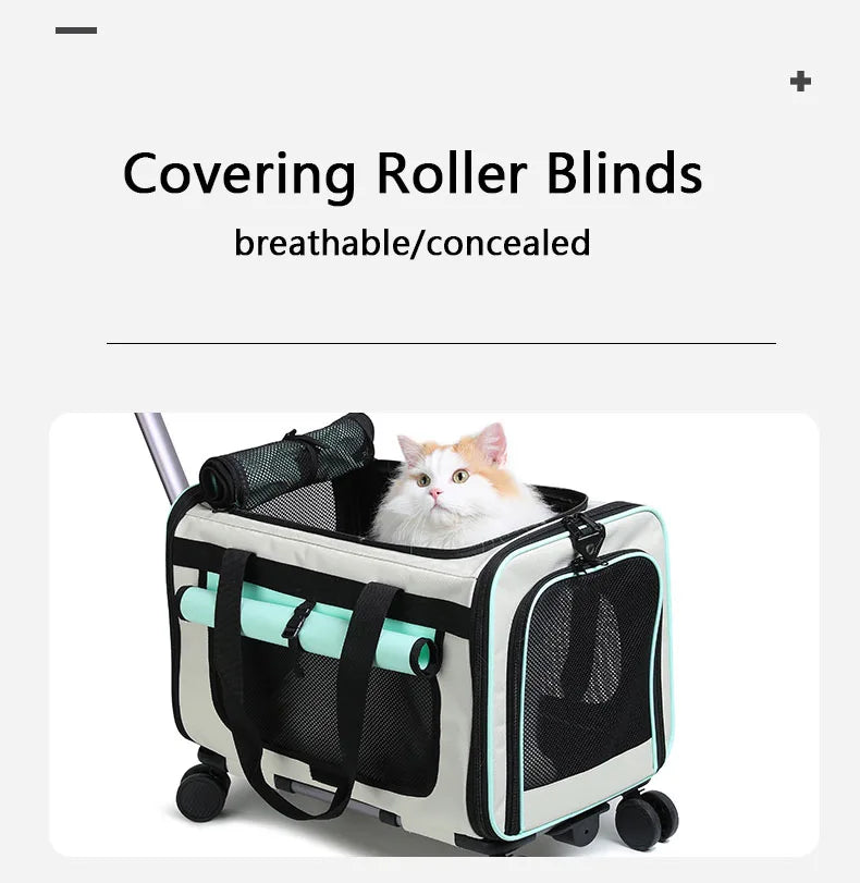 Pet Trolley Cat Bag Extra Large Portable Case Detachable Dog Trolley Case Large Foldable Pet Bag Cat Travel Carrier Bag - Play Paws Toys