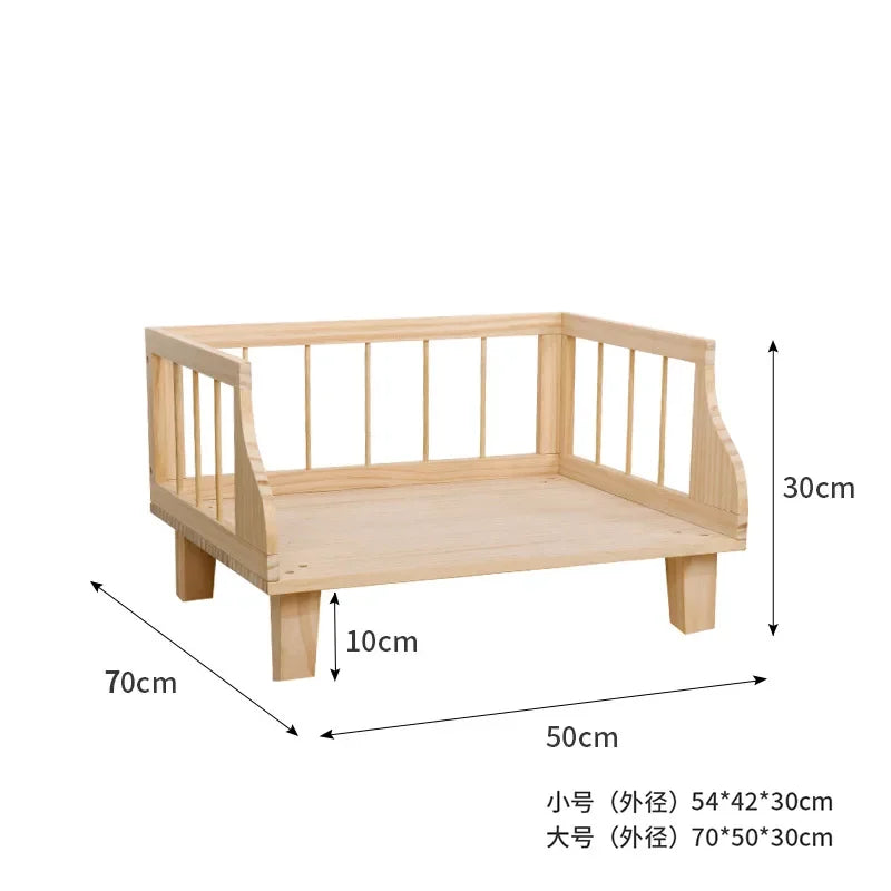summer and winter four-season universal floor-standing wooden removable and washable princess bed cat bed - Play Paws Toys