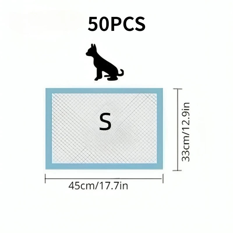 20/50/100PCS Disposable Diapers Dog Cat Urine Mat Puppy Training Absorbent Quick Dry Surface Deodorant Cleaning Pet Supplies