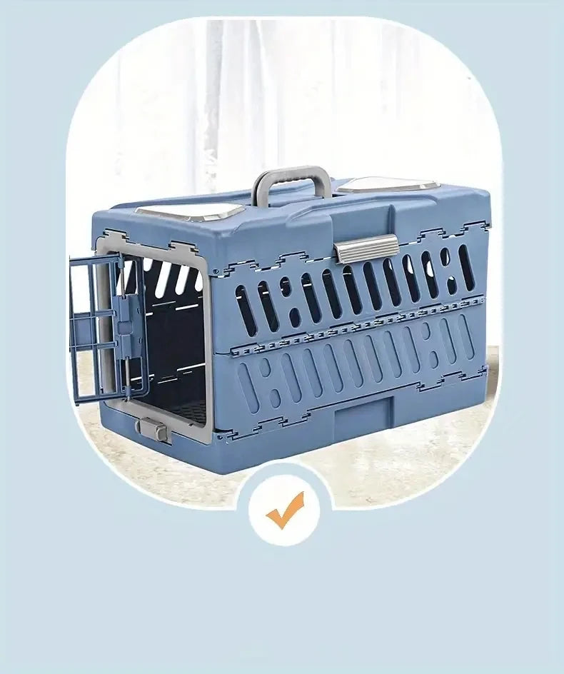 Portable Pp Material Outdoor Pet Cage, Foldable Durable PetTravel Carriers Dog Cage Large Cat Carrier Hard - Play Paws Toys
