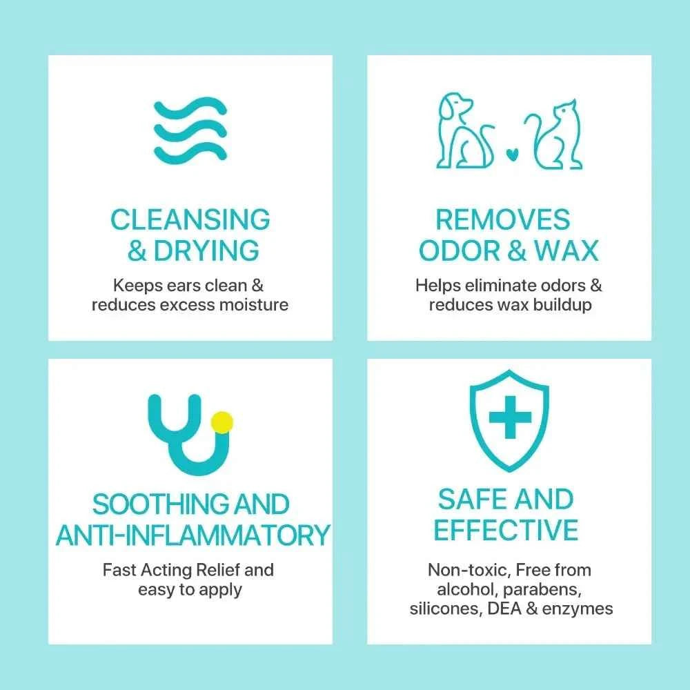 Pet Ear Powder for Dogs and Cats Pet Ear Health Care Easy to Remove Ear Hair