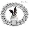 Creative Gift Link Chain Dog Diamond Chain Collar Inlaid Rhinestone Hip Hop Link Chain Necklace Bling 15mm Pet Crystal Necklace