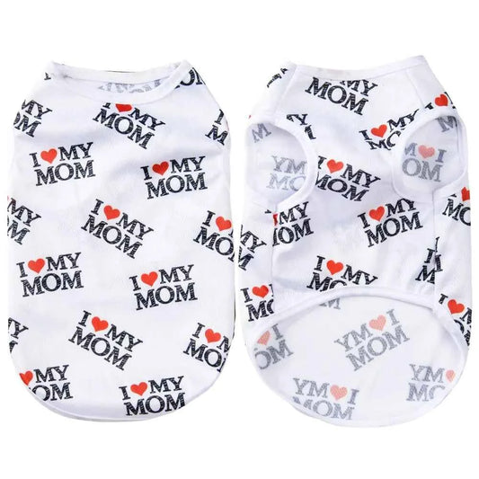 Soft Pet Cat Clothes For Summer Breathable Pets Shirt Vest Lightweight Cute Letter Print Kitty Pullover For Cats Puppy Outfits