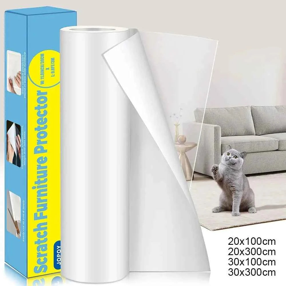 1 Roll Anti Cat Scratch Furniture Protector Tape Self-Adhesive PVC Transparent Tape Couch Guard Pads Stickers for Couch Sofa