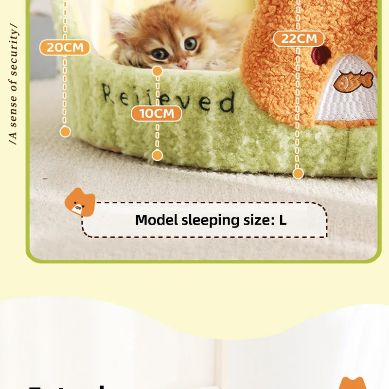 HOOPET Cats Bed Dogs Nest Pet Bed Kennel Non-Slip Winter Warm Small Dog Kennel Sleeping Soft Puppy Cushion Pet Supplies - Play Paws Toys