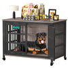 Dog Crate Furniture with Casters,Heavy Duty Dog Kennel Indoor for Large and Medium Dogs,Decorate House as TV Stand,Bedside Table