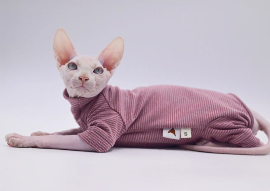 Hairless Cat Clothes Warm and Soft Four-Legged Hoodie for Sphynx Cats for Autumn and Winter for Devon Rex, Cornish - Play Paws Toys