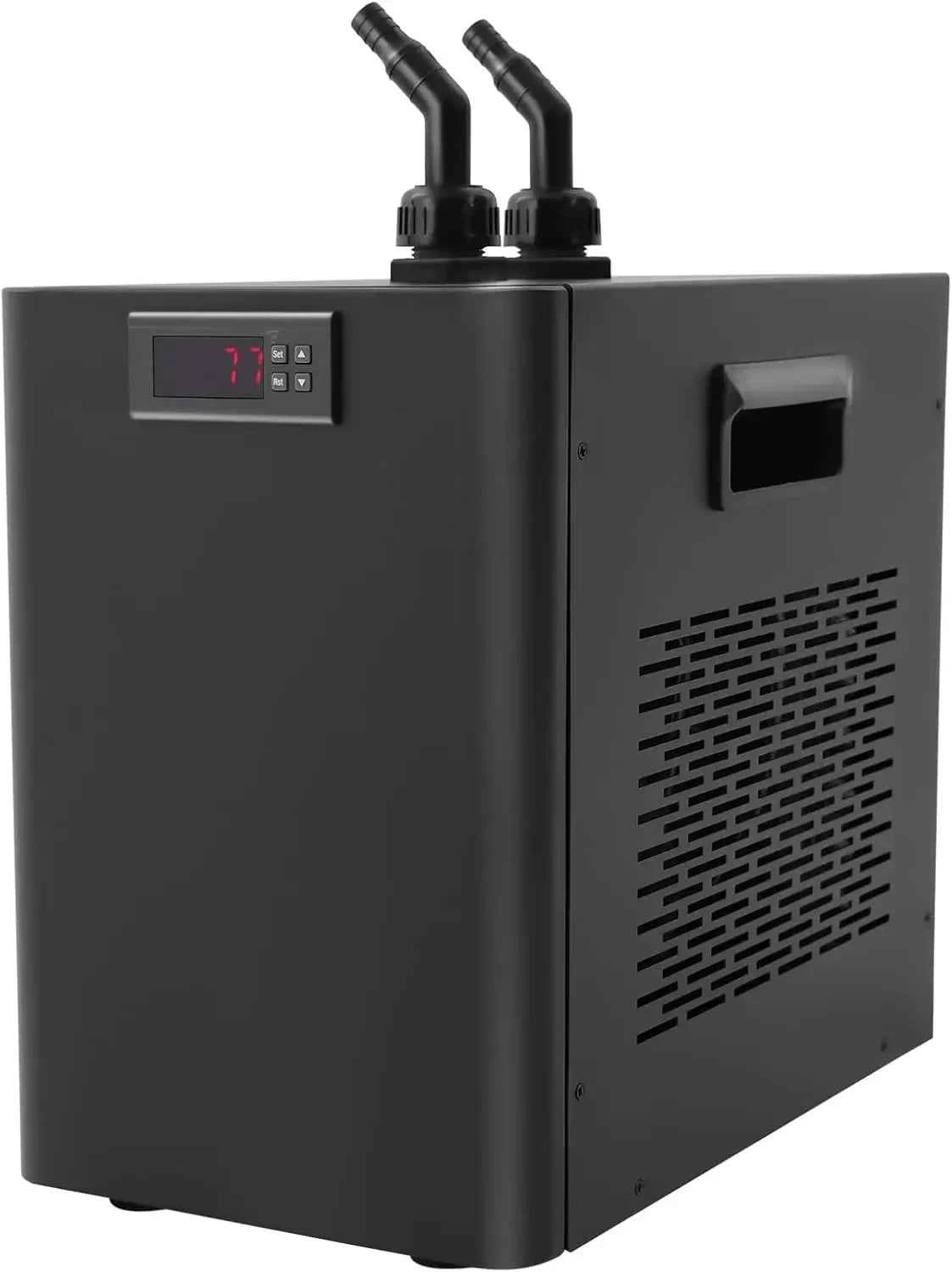 Aquarium Chiller 42 Gal, 1/10HP Water Chiller Machine, Fish Tank Cooler with Temperature Control 32-122℉, for Axolotl Seawater F