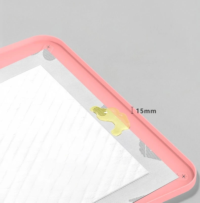 Dog Pad Holder Tray Silicon Wee Pad for Training, No Spill Pee Pad for Dogs - Easy to Clean and Store Perfect for Dog Potty Tray