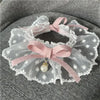 White Lace Bowknot Collar, Bowtie Bibs, Mesh Embroidery, Dog Cat Necklace, Neck Strap for Small and Medium Dogs, Bandanas, XL