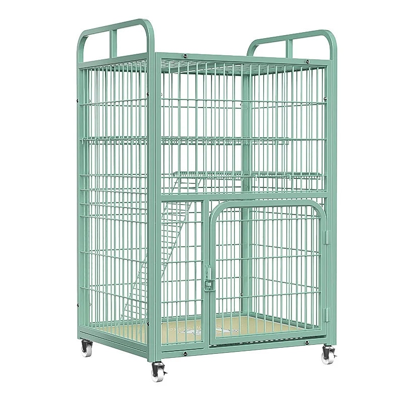 Large Metal Cat Cage with Wheels Multi-Level Pet Playpen Indoor Cat Kennel with Platforms and Ramps for Kittens and Adult Cats - Play Paws Toys