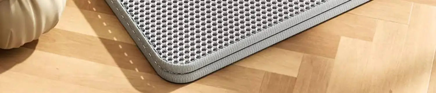 Extra Large Cat Litter Mat Heavy Duty Waterproof 2 Layer Non Slip Washable Pet Floor Protector Litter Box Sand Stopper - Play Paws Toys