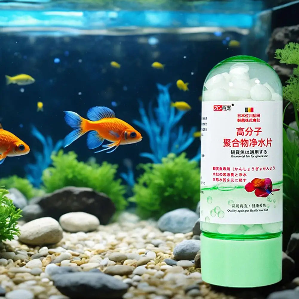 Fish Bowl Water Cleaning Odor Remover Water Purification Tablets for Fish Tank Aquarium Water Treatment Purification Tablet