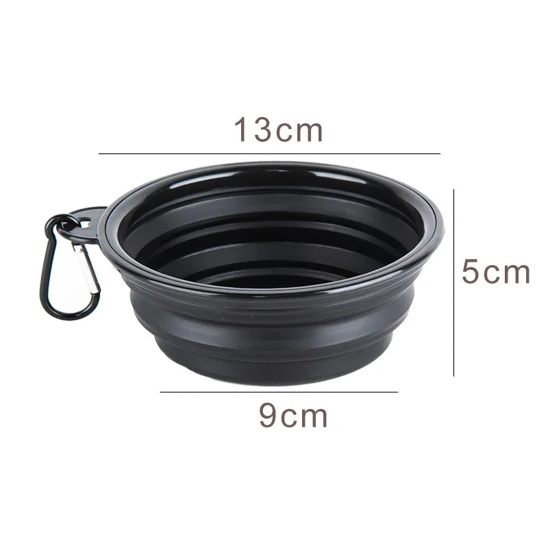 Portable 350ml Fold Silicone Pet Bowl Collapsible Puppy Feeder Dish For Outdoor Travel Walking Camping Dog Food Water Supplies