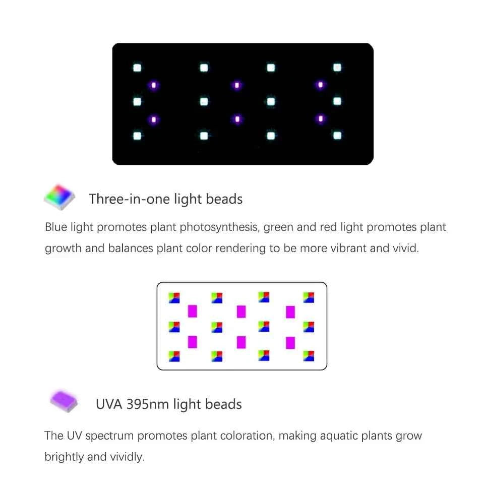 WEEK AQUA Mini 9 Pro  USB aquarium light Plant Grow Full spectrum LED Ecology Microlandscape light Nano aquarium light
