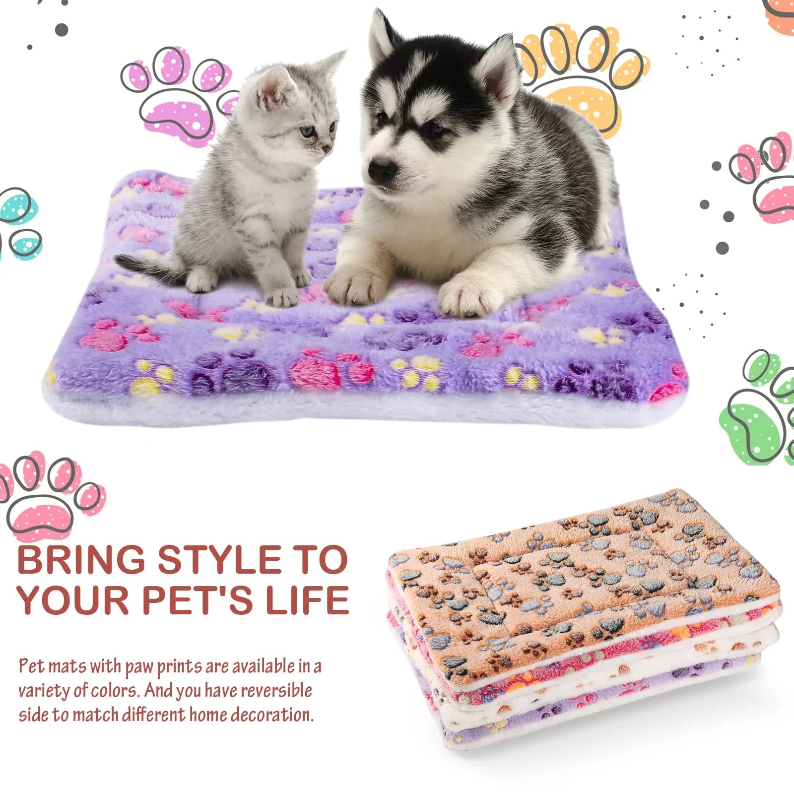 Pet Sleeping Mat Dog Bed Cat Litter Puppy Bed Dog Sofa Lovely Mattress Cushion for Small Large Dog Washable Blanket For Winter