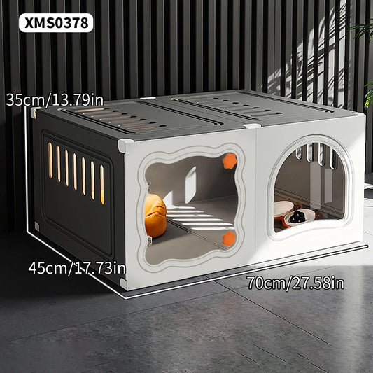 Cat House, Cat Cage, Universal Cat Nest, Cat Toilet All-In-One, Indoor and Outdoor, Suitable for Cats and Dogs, Space-Saving Pet Cage - Play Paws Toys