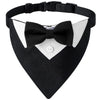 Sucado Bow Tie Dog Collar Tuxedo Bandana Adjustable Formal Puppy Triangle Neck Wear for Wedding Birthday Dress-up Cosplay Party