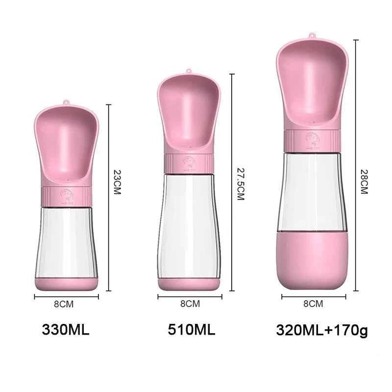 Portable Dog Water Bottle With Food Container Travel 2 in 1 Pet Water Dispenser For Small Large Dogs Cat Labrador Drinking Bowls