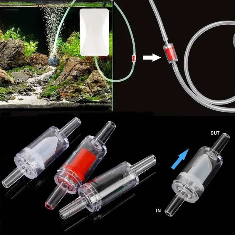 5pcs/10pcs Aquarium Check Valve For Air Pump Plastic One Way Non-Return Accessories for Fish Tank 4mm AirLine Tube
