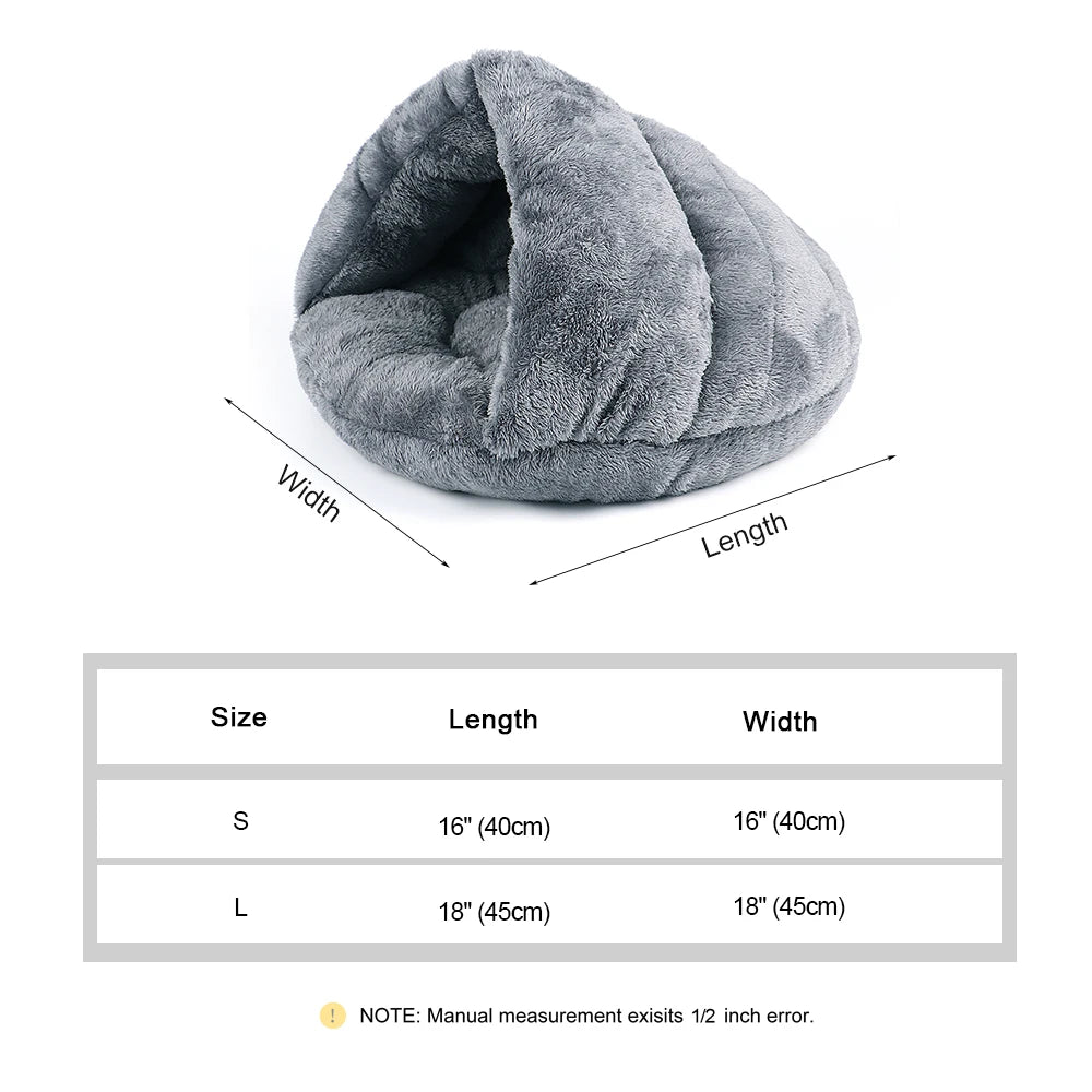 Soft Cat Bed Winter Warm Plush Pet Puupy Kitten Nest Kennel Deep Sleep Cats Cave House For Cats Small Dogs Products - Play Paws Toys