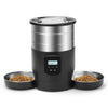 4.5L Automatic Cat Feeder With WiFi Button Smart Pet Cat/Dogs Food Dispenser Two Stainless Steel Bowls Feeder Pet Supplies