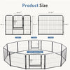 JHK Metal 12 Panels Dog Playpen Pet Fence 24 Inch to 40 Inch Foldable Large Dog Puppy Exercise for Yard Gate Camping Outdoor