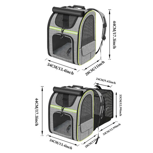Cat Carrier Backpacks Expandable Cat Backpack with Shade Cover, Breathable Mesh Pet Carrier Backpack Bag for Travel Hiking Campi - Play Paws Toys