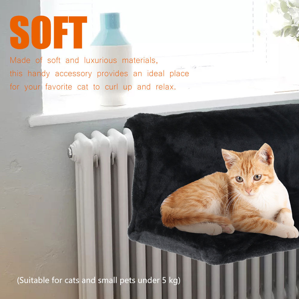 Cat Pet Animal Hanging Luxury Radiator Bed Warm Fleece Basket Cradle Hammock Metal Iron Frame Cat Radiator Bed - Play Paws Toys