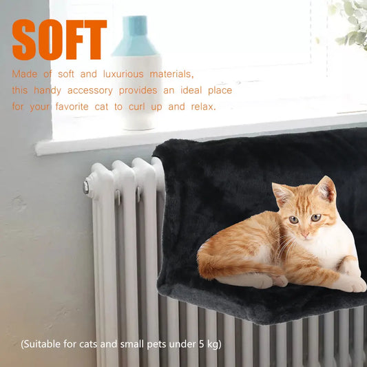 Cat Pet Animal Hanging Luxury Radiator Bed Warm Fleece Basket Cradle Hammock Metal Iron Frame Cat Radiator Bed - Play Paws Toys