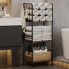 Rack For Bathroom 3-Tier M-Shaped Detachable Dividers, Durable Metal Towel Holder, Pool Items Holder, Space-Saving Storage