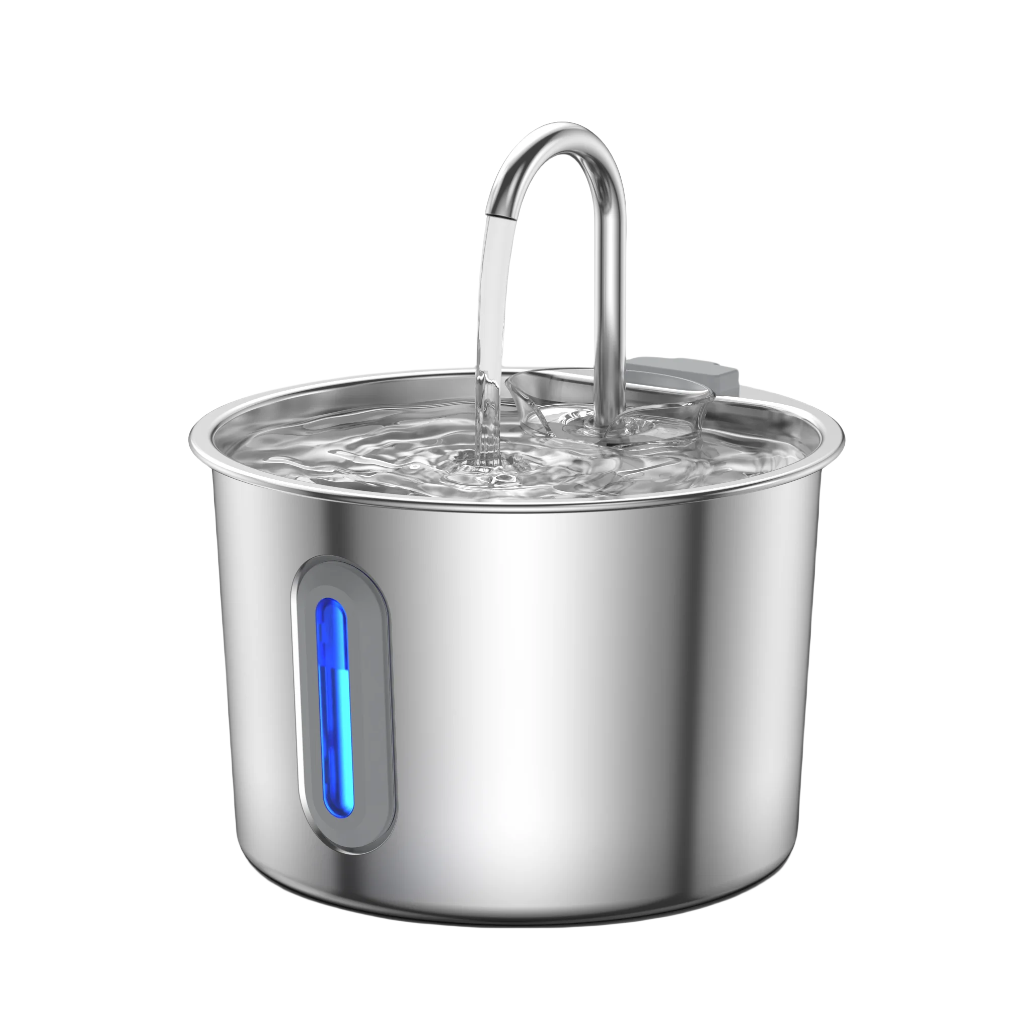 Stainless Steel Cat Water Fountain 2.2L/75oz Pet Automatic Water Dispenser for Dog Cat Drinking Pet supplies Filter System