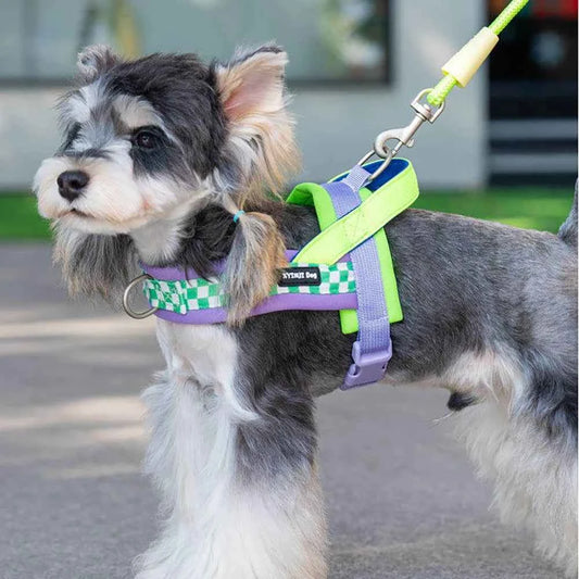 Small Dog Harness, Saddle Style No Pull Adjustable for  Puppy  Pet Chest for dog Breathable  Walking dog supplies s