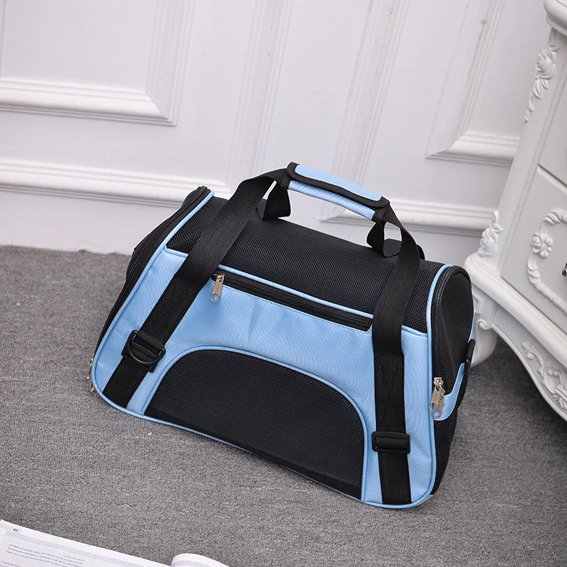 Pet Portable Foldable Four Sided Breathable Mesh Pet Bag Cat and Dog One Shoulder Travel Bag Crossbody Handbag Backpack Cat Bag - Play Paws Toys
