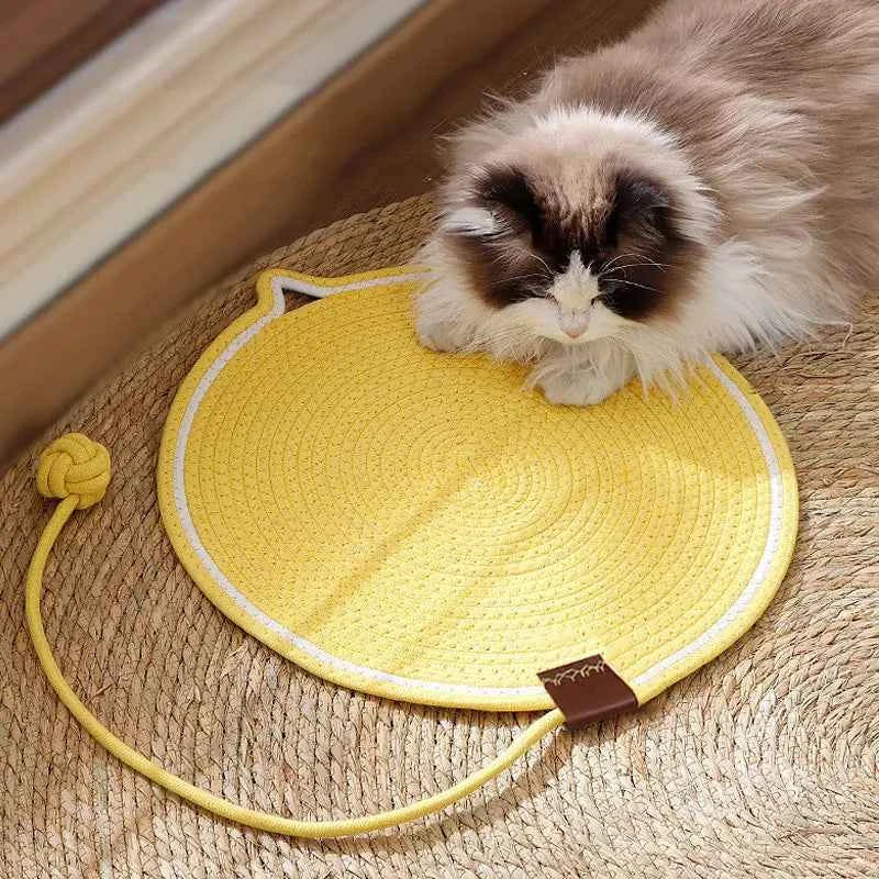 Round Cat Scratch Pad Cotton Rope Pet Sleeping Cat Scratch Board Sofa Furniture Paw Protector