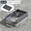 KEMORELA EXtra Large Stainless Steel Cat Litter Box with Lid - Enclosed LitterPan High-Sided Resistant Leak-Proof Cat Litter Mat