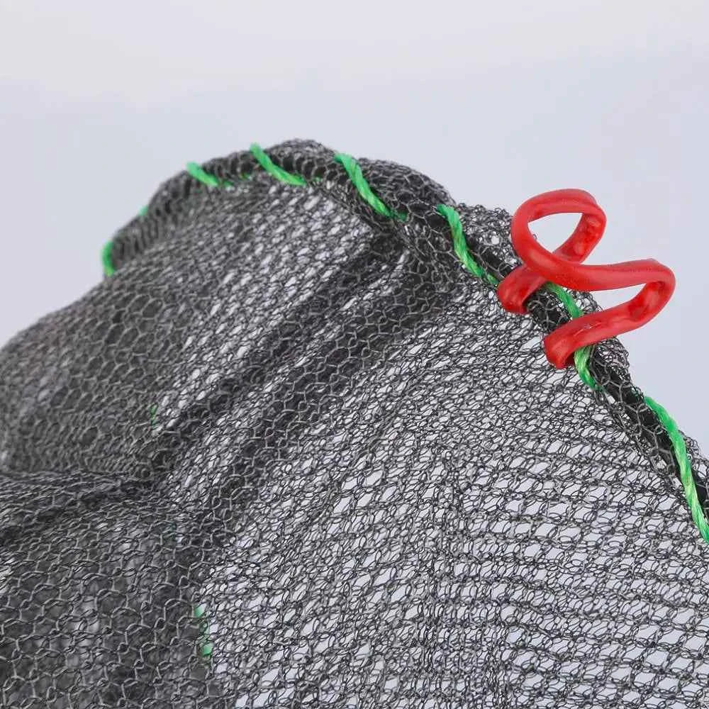 1pcs Telescopic Foldable Steel Wire Nylon Fishing Net Crayfish Crab Trap Shrimp Lobster Cage Collapsible Portable Fold Network