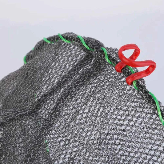 1pcs Telescopic Foldable Steel Wire Nylon Fishing Net Crayfish Crab Trap Shrimp Lobster Cage Collapsible Portable Fold Network
